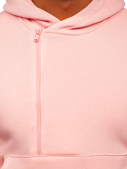 Sweat-shirt à capuche pour homme rose clair Bolf 02