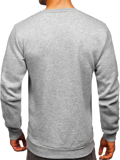 Sweat-shirt gris foncé sans capuche pour homme Bolf 2001