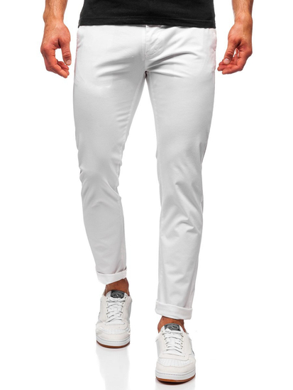 Pantalon chino pour homme blanc Bolf 1146     