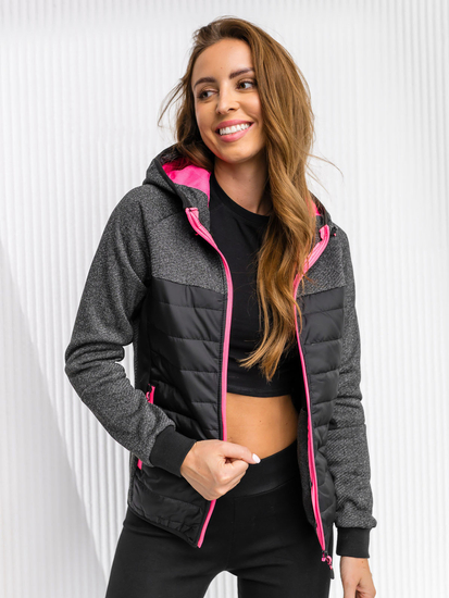 Sweat-shirt noir de transition femme noir Bolf KSW4002A1