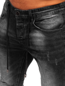 Homme Pantalon en jean regular fit Noir Bolf MP0063-1N