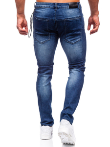 Homme Pantalon en jean slim fit Bleu foncé Bolf MP0091BS