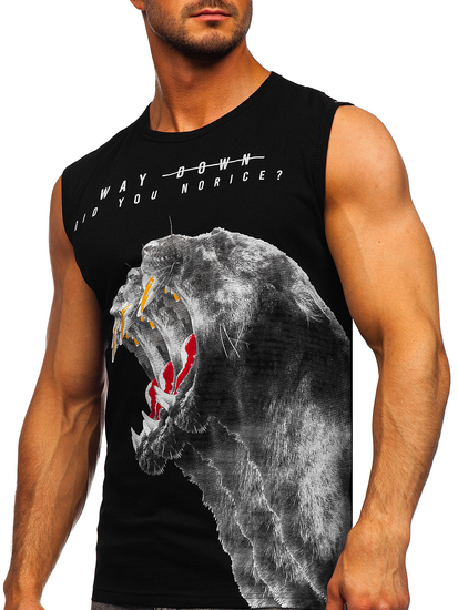 Tank top avec imprimé noir Bolf 14808