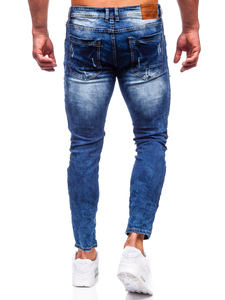 Homme Pantalon en jean skinny fit Bleu foncé Bolf E7790B