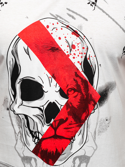 Tank top blanc avec imprimé Bolf 14814