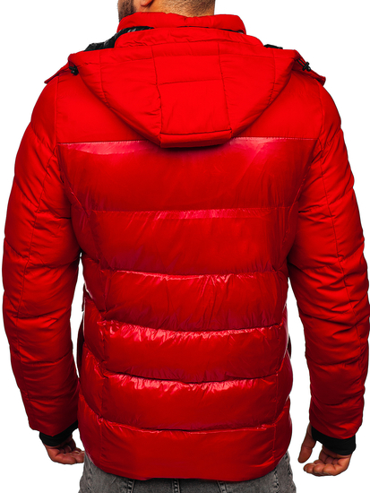 Blouson d'hiver matelassé pour homme rouge Bolf 99527