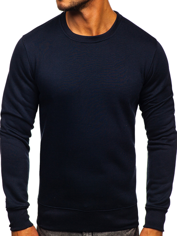 Sweat-shirt pour homme sans capuche encre Bolf 2001