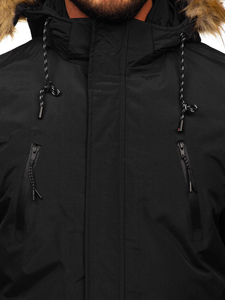 Parka d'hiver alaska pour homme noir Bolf WX032