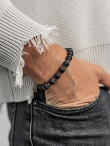 Homme Bracelet tressé Noir Bolf TT4904