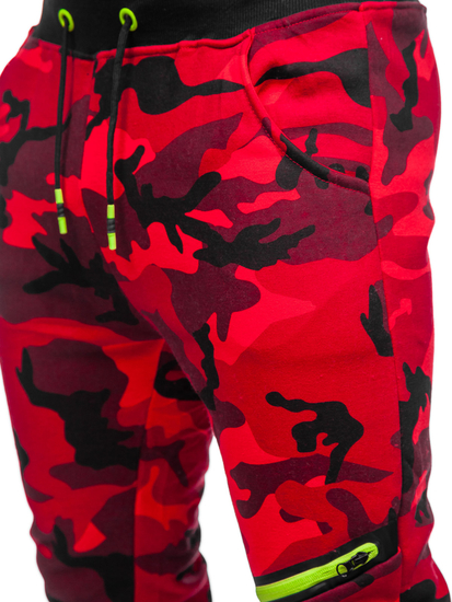 Pantalon de sport camo pour homme rouge Bolf KK04