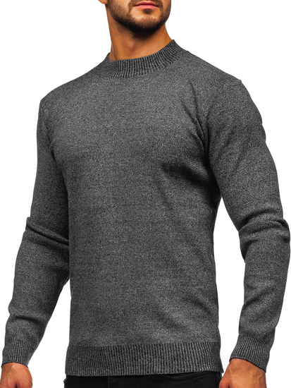 Homme Col roulé basique Gris Bolf S8727