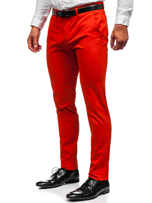 Pantalon chino pour homme orange foncé Bolf 1143