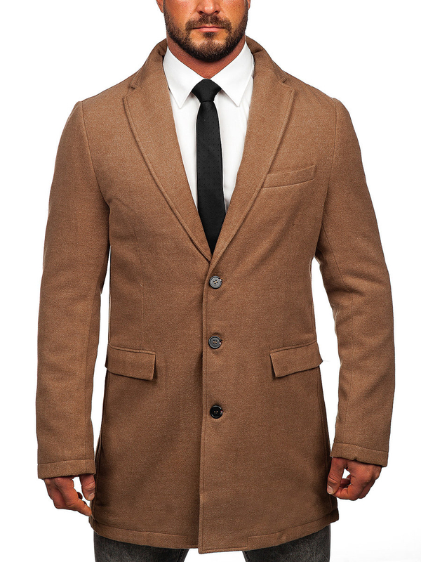 Le manteau d'hiver pour homme camel Bolf 1047