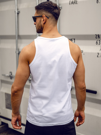 Homme Débardeur imprimé Blanc Bolf 14839A