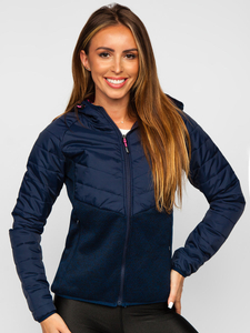 Sweat-shirt à capuche de transition femme bleu marine Bolf KSW4005A1