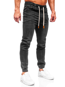 Homme Pantalon jogger en jean Noir Bolf 9070