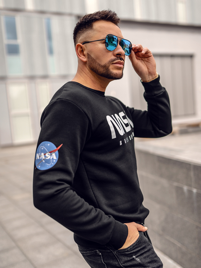 Homme Sweat-shirt avec imprimé Noir Bolf 146955A