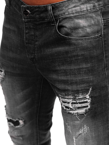 Homme Pantalon en jean slim fit Noir Bolf MP0075N