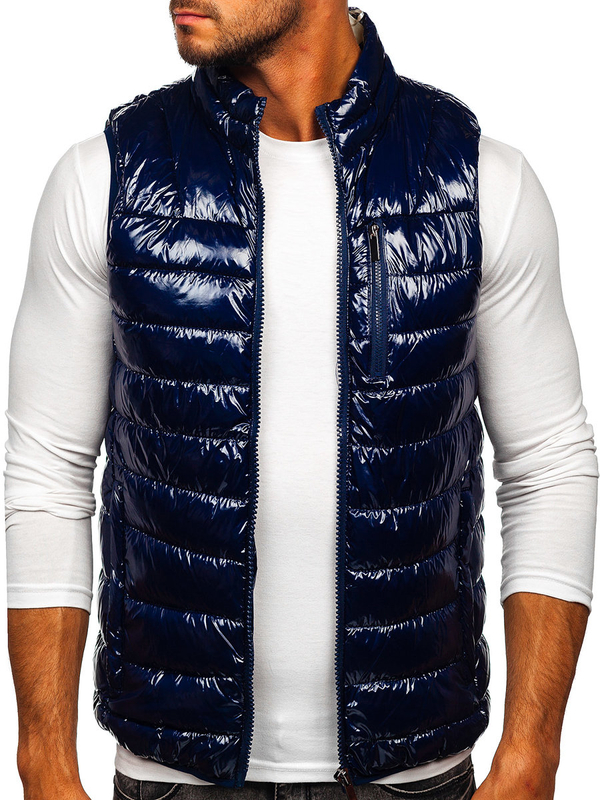 Gilet bleu foncé matelassé pour hommeBolf R0109A