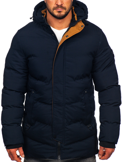 Homme Blouson d'hiver matelassé Bleu foncé Bolf 7330