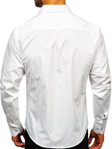 Chemise élégante blanche à manches longues pour homme Bolf 1703