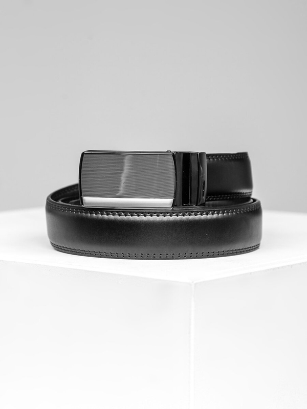 Homme Ceinture en cuir Noir Bolf 101