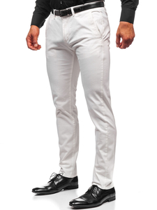 Pantalon chino pour homme blanc Bolf 1143