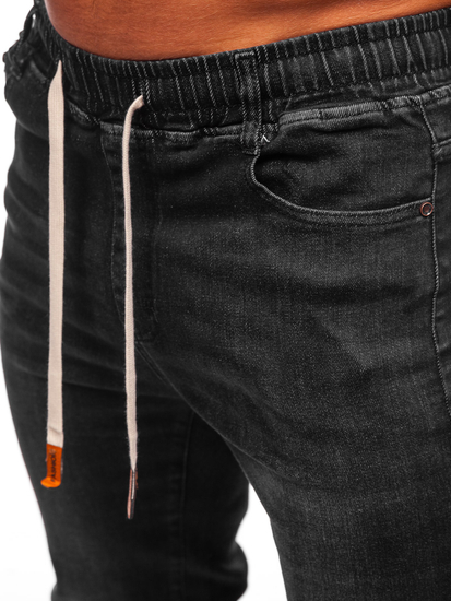 Homme Pantalon jogger en jean Noir Bolf 9070