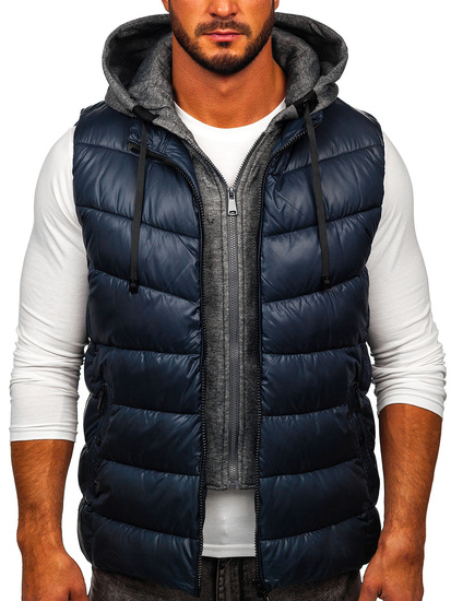 Gilet à capuche pour homme bleu foncé Bolf 2909