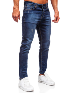 Homme Pantalon en jean regular fit Bleu foncé Bolf 6760