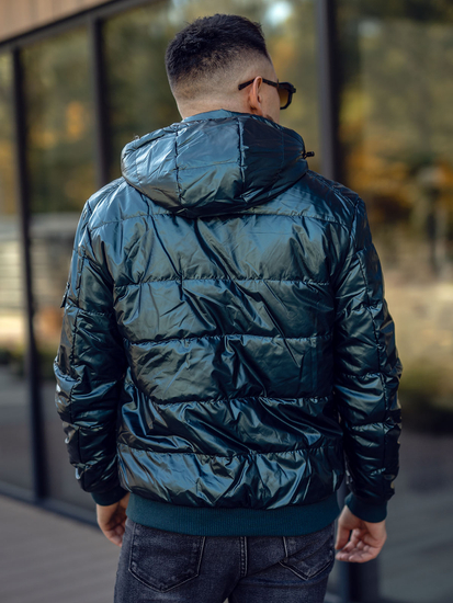 Blouson de transition sportif matelassé pour homme vert Bolf 2143