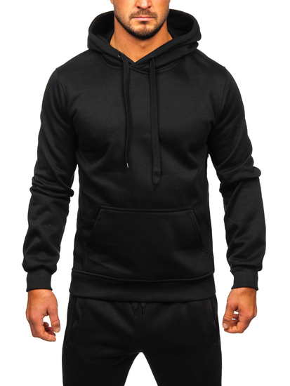Survêtement deux pièces à capuche pour homme noir Bolf C10381