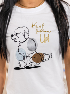 Femme T-shirt imprimé Blanc Bolf 95T2519