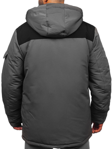 Homme Blouson d'hiver à capuche Graphite Bolf 22M322