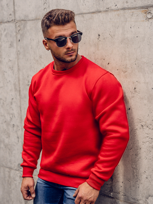 Homme Sweat-shirt Rouge Bolf 2001A2