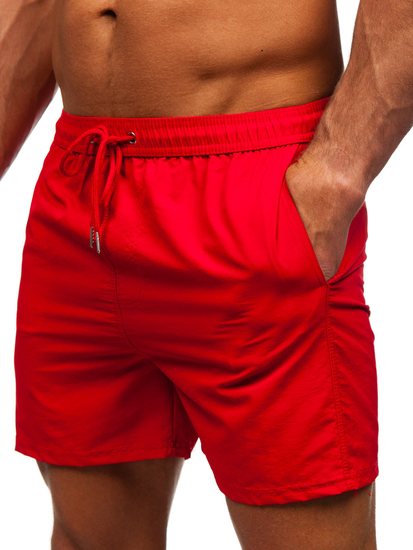 Short de bain pour homme rouge Bolf XL018
