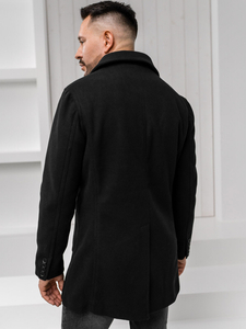 Homme Manteau d'hiver croisé courte Noir Bolf 11Z8215A1