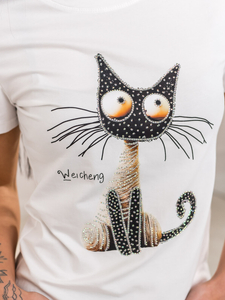 Femme T-shirt imprimé Blanc Bolf 95T2515