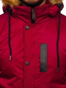 Blouson d'hiver pour homme bordeaux Bolf 2129