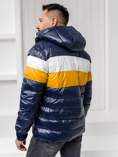 Homme Blouson d'hiver matelassé Bleu foncé Bolf 6592A1