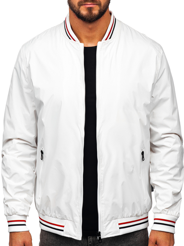 Blouson bomber de transition pour homme blanc Bolf 7147