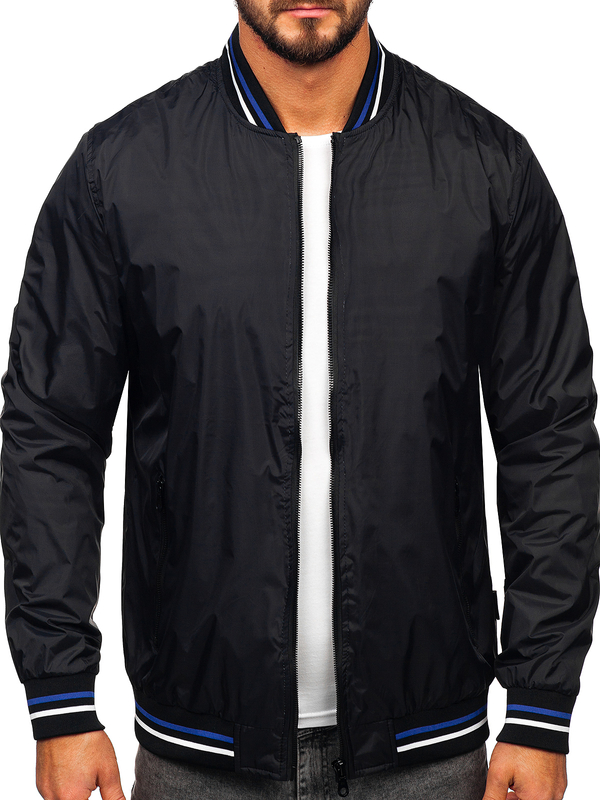 Blouson bomber de transition pour homme noir Bolf 7147
