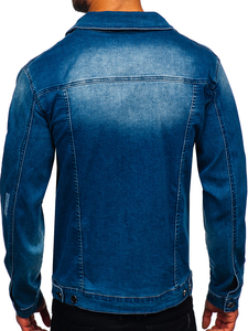 Blouson en jean pour homme bleu clair Bolf MJ506B