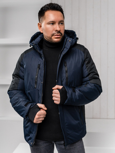 Homme Blouson d'hiver Bleu foncé Bolf 91M9902A1