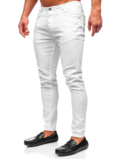 Pantalon jean skinny fit pour homme blanc Bolf R927