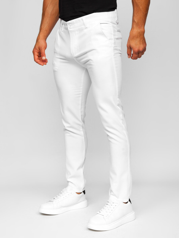 Homme Pantalon chino Blanc Bolf 0055