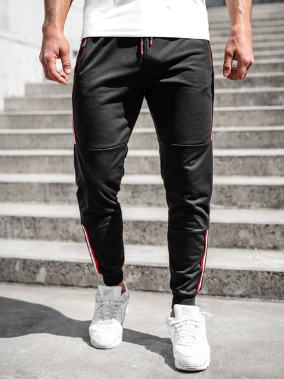 Pantalon de jogging sportif pour homme noir Bolf K10336A