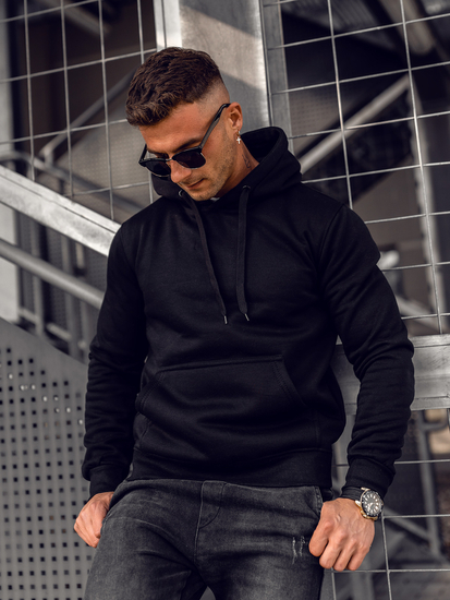 Sweat à capuche homme noir Bolf MB001A