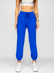 Pantalon de jogging en tissu pour femme bleu moyen Bolf W7322