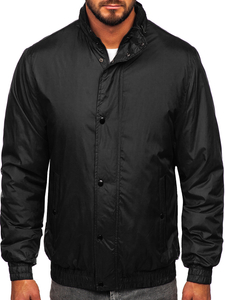 Blouson de transition avec capuche dissimulée pour homme noir Bolf 5M3102